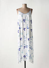 Chemise de nuit imprimé fleurs blanc LE CHAT femme