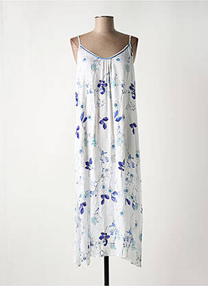 Chemise de nuit imprimé fleurs blanc LE CHAT femme