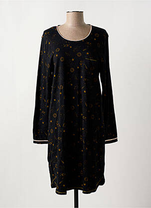 Chemise de nuit manches longues noir LE CHAT femme
