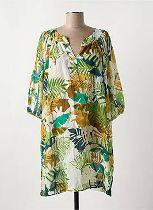 Robe de plage manches 3/4 vert LE CHAT femme