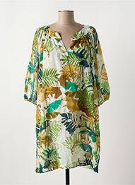 Robe de plage manches 3/4 vert LE CHAT femme