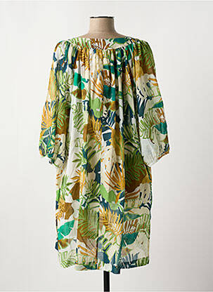 Robe de plage manches 3/4 vert LE CHAT femme