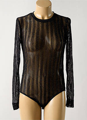 Body lingerie fermeture pressionnée à l'entrejambe noir PEPE JEANS X DUA LIPA femme