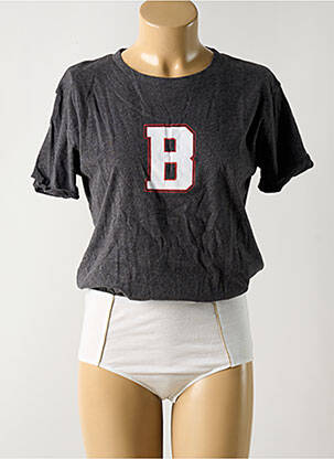 Body col rond manches courtes gris BODY & CLYDE femme