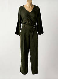 Combi-pantalon col v manches 3/4 vert SALSA femme