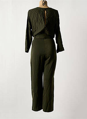 Combi-pantalon col v manches 3/4 vert SALSA femme