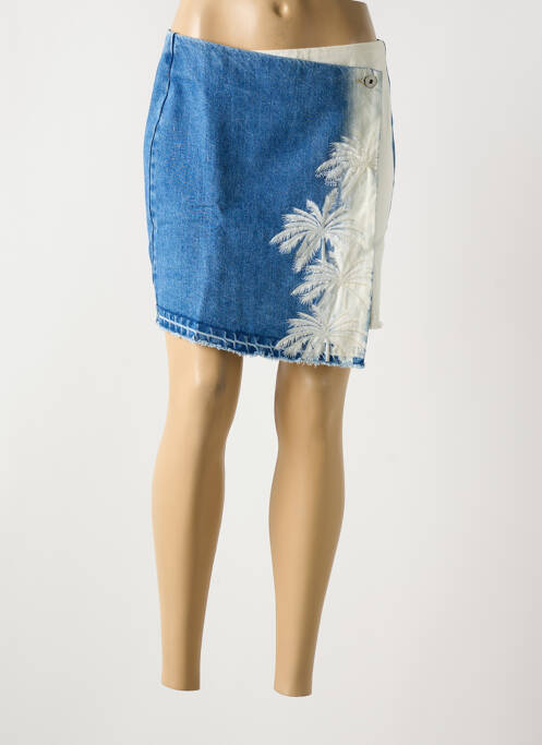 Jupe courte bleu DESIGUAL pour femme