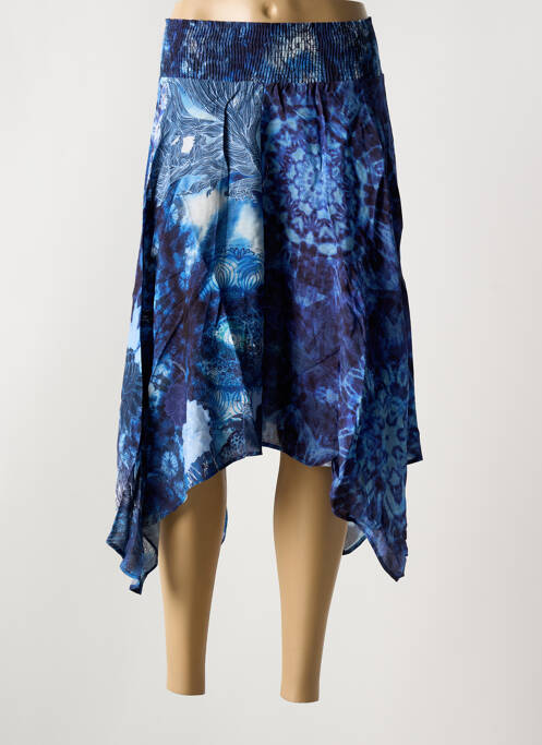 Jupe mi-longue bleu DESIGUAL pour femme