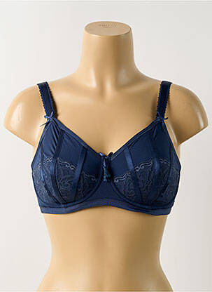 Soutien-gorge broderie haut soutien-gorge emboitant bleu AMOENA femme