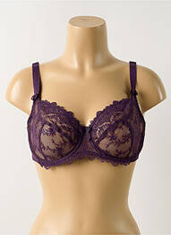 Soutien-gorge broderie haut soutien-gorge emboitant violet EMPREINTE femme