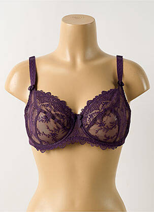 Soutien-gorge broderie haut soutien-gorge emboitant violet EMPREINTE femme