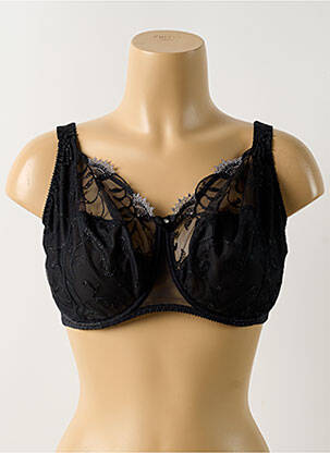Soutien-gorge broderie haut soutien-gorge emboitant noir EMPREINTE femme