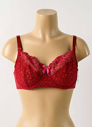 Soutien-gorge broderie haut soutien-gorge emboitant rouge AUBADE femme