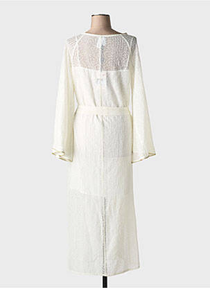 Robe longue manches longues manches longues blanc ACCESS FASHION femme