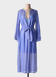 Robe longue manches longues manches longues bleu ACCESS FASHION femme
