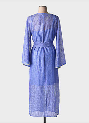 Robe longue manches longues manches longues bleu ACCESS FASHION femme