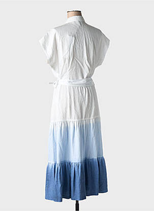Robe longue manches courtes manches courtes blanc ANANKE femme