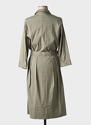 Robe mi-longue manches longues manches longues vert REPEAT femme