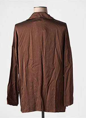 Blouse manches longues manches longues marron LAUREN VIDAL femme
