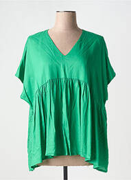 Blouse manches courtes manches courtes vert INDIES femme