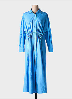 Robe longue manches longues manches longues bleu MARINA SPORT femme