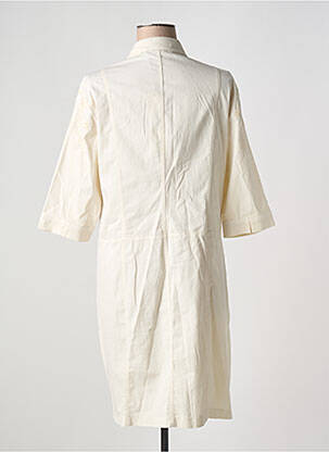 Robe mi-longue manches courtes manches courtes beige ANANKE femme