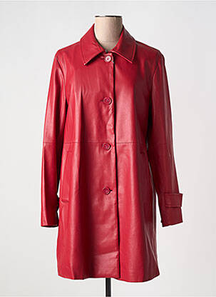 Veste simili cuir poches rouge MARINA RINALDI femme