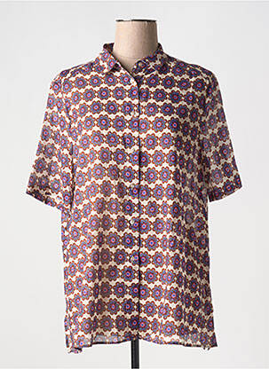 Chemisier manches courtes manches courtes violet DIANA GALLESI femme