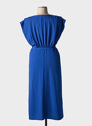 Robe mi-longue manches courtes manches courtes bleu DIANA GALLESI femme