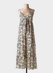 Robe longue beige LAUREN VIDAL pour femme seconde vue