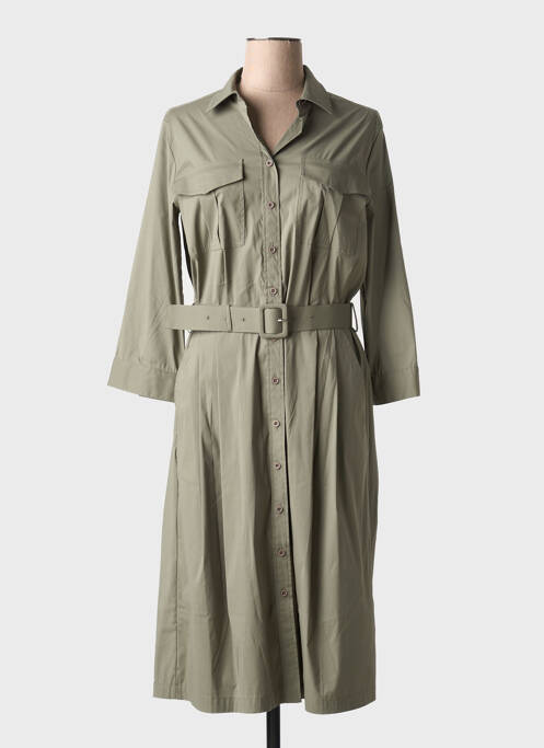 Robe mi-longue vert REPEAT pour femme