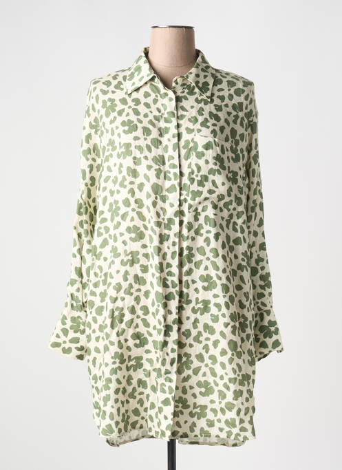 Robe mi-longue vert REPEAT pour femme