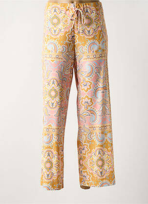 Pantalon droit stretch taille normale jaune FUEGO WOMAN femme