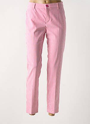 Pantalon chino tissage popeline taille normale rose DIANA GALLESI femme