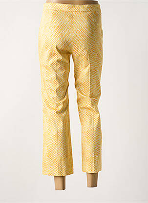 Pantalon 7/8 stretch taille normale jaune DIANA GALLESI femme