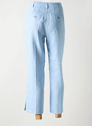 Pantalon droit fermeture zippée sous rabat boutonné taille normale bleu NENETTE femme