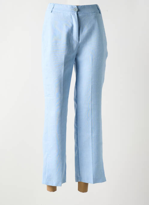 Pantalon droit bleu NENETTE pour femme