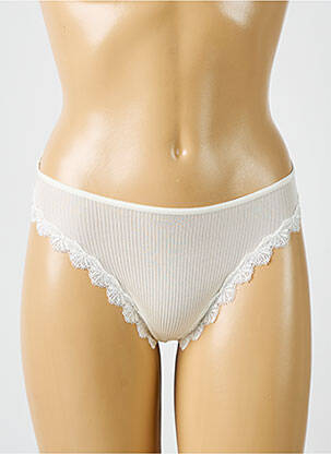 Culotte effet matière satinée beige LISANZA femme