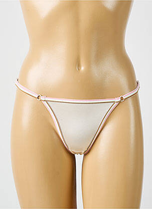 String tissage satiné beige LEJABY femme