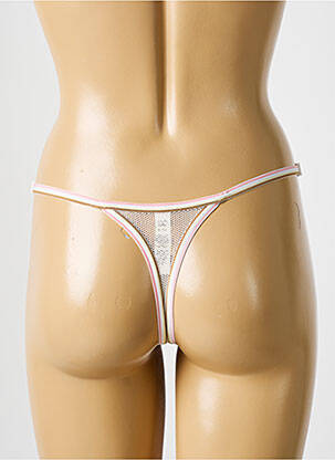 String tissage satiné beige LEJABY femme