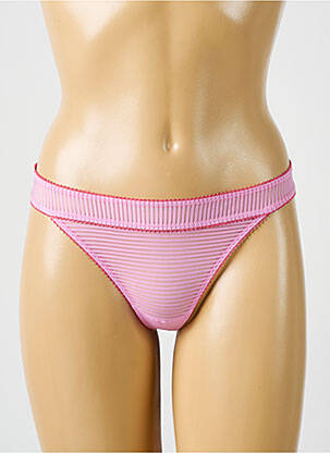 Tanga effet matière satinée rose DIESEL femme