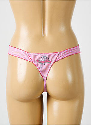 Tanga effet matière satinée rose DIESEL femme