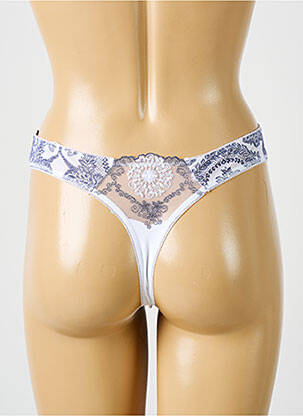 Tanga broderie bleu EMPREINTE femme