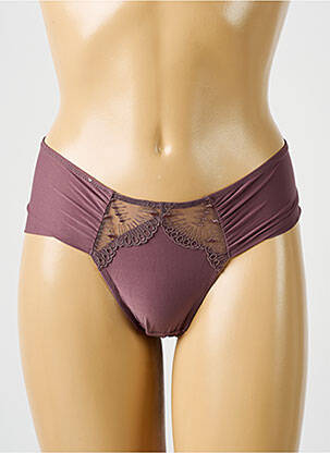 Tanga tissage satiné violet LEJABY femme