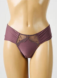 Tanga tissage satiné violet LEJABY femme