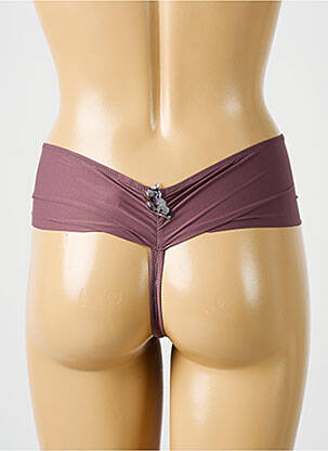 Tanga tissage satiné violet LEJABY femme