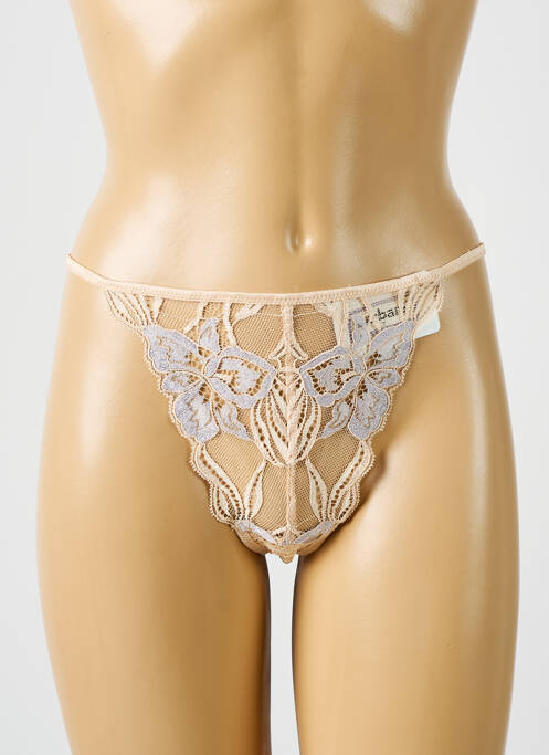 Tanga beige BARBARA pour femme
