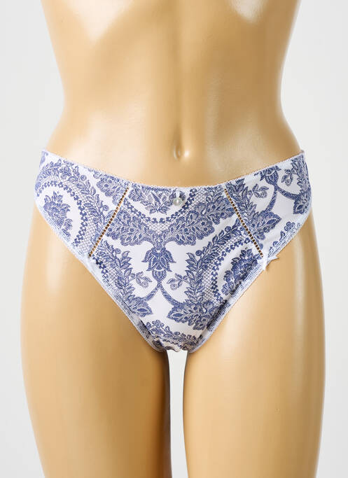 Tanga bleu EMPREINTE pour femme