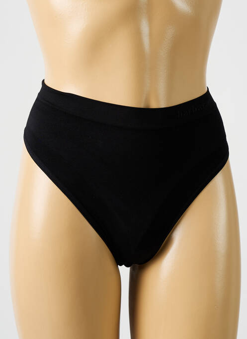 Tanga noir BARBARA pour femme
