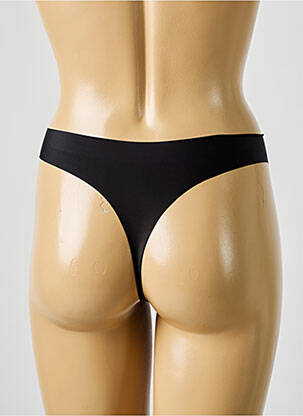Tanga stretch noir WACOAL femme